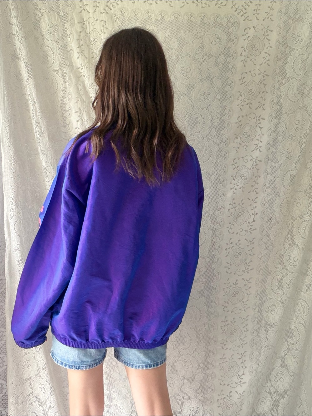 Vintage 90s Surf Style Interplanetary Body Gear Windbreaker Half Zip Jacket USA - Picture 3 of 12